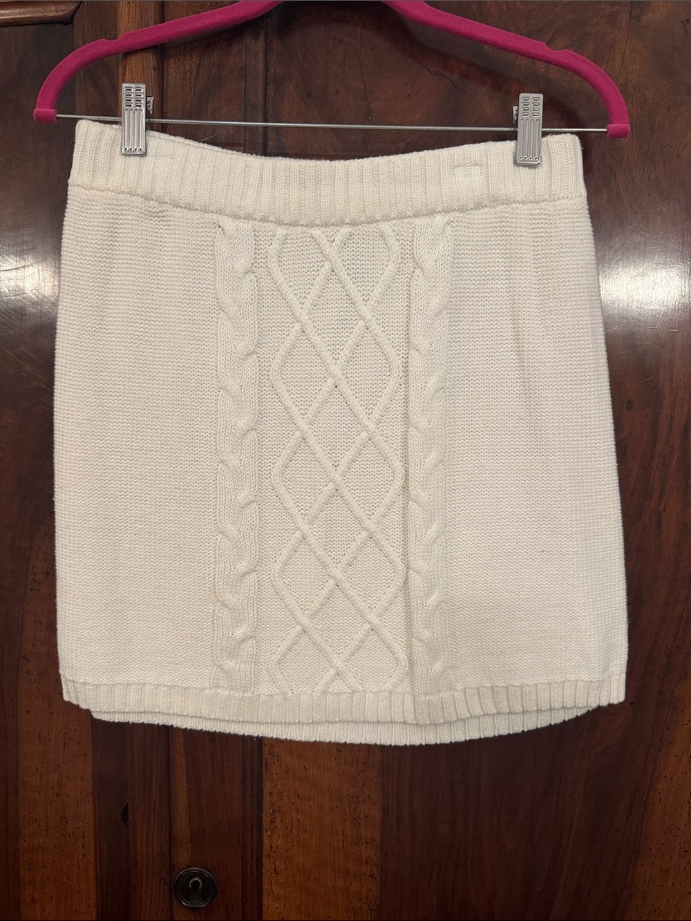 Cherokee Cream Cable Knit Mini Skirt